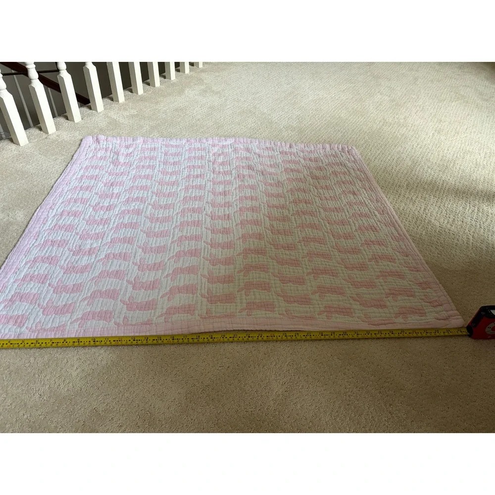 Angel Dear Quilted Blanket Baby OS Pink Bunny Muslin Cotton Quilt